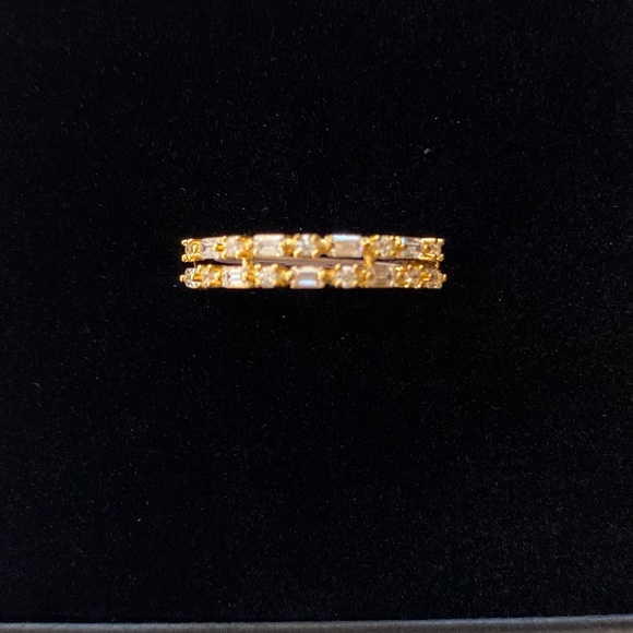 NWT Rachel Zoe gold Rhinestone Size 8 Women's Ring - Picture 2 of 8